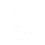 Wellness 6 rocks icon white